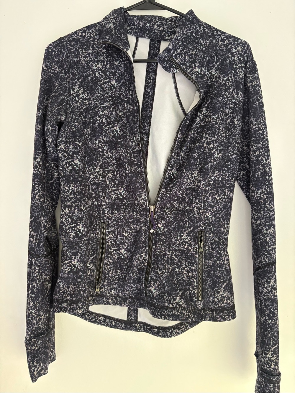 lululemon athletica Navy Speckle Zip Jacket
